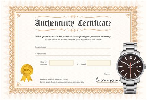 rolex watch certificate of authenticity
